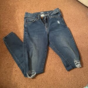 Women's Mid Rise Push Up Blue Jeans